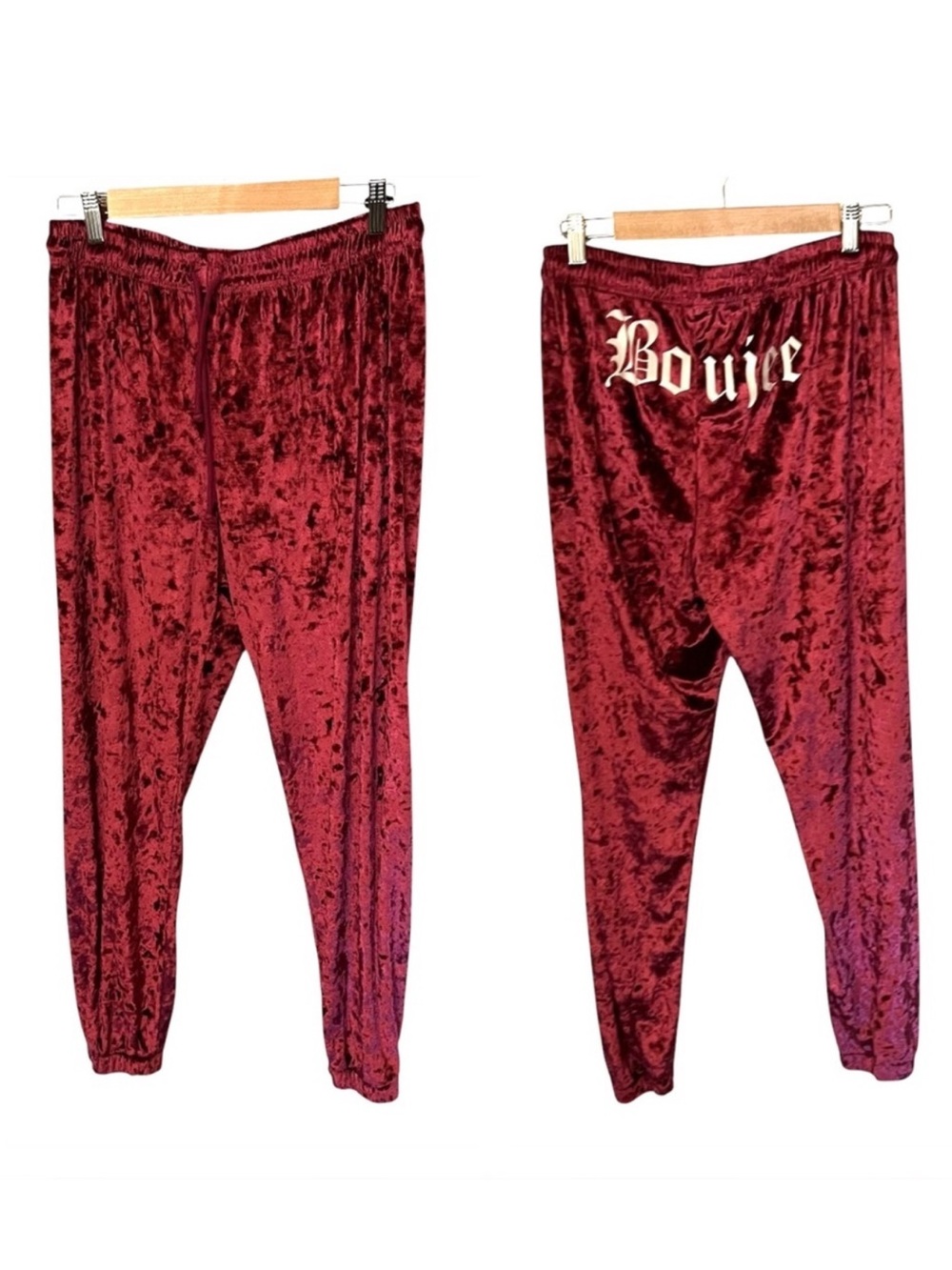 Forever 21 Pants Size Large Velour “Boujee” Drawstring